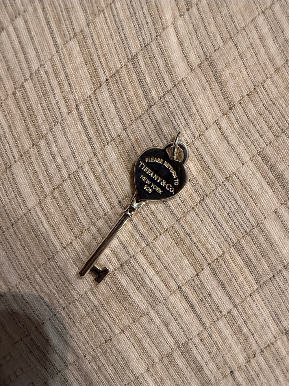 Tiffany & Co. Silver Heart Key Charm